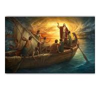 Yocheng Série de croyances religieuses du Christ - Affiche peinte de Jésus - Décoration murale pour buanderie,église ou maison 60x90cm sans cadre