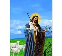 Yocheng Série de croyances religieuses du Christ - Affiche peinte de Jésus - Décoration murale pour buanderie,église ou maison 30x40cm sans cadre