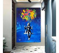 Yocheng Toile d'art Graffiti lointain, peinture Pop Street, affiche et imprimés, Art Mural, peinture de rêve de garçon, décoration murale de maison 21x30cm sans cadre