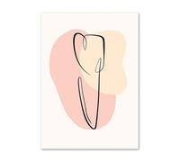 Yocheng Toile murale abstraite avec lignes dentaires et santé bucco-dentaire,affiches et impressions nordiques,images murales pour décoration de clinique dentaire 30x40cm sans cadre