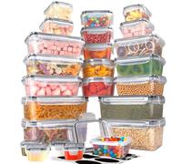 YOCOLE Boîte Plastique Alimentaire 48 Pièces (24 Récipients + 24 Couvercles), Réutilisable, Hermétiques sans BPA, Micro-ondes et Lave-vaisselle