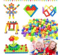 YODAOLI Hexagon Building Blocks,Stem Bins for Classroom Morning Bins,Jenga Interlocking Building Blocks (360pcs)