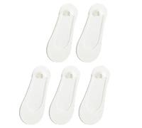 YODAOLI Invisible Non-slip Ice Silk Socks, 5Pcs Invisible Ice Silk Breathable Socks, Ice Silk Socks for Women, Non Slip Invisible Socks (White,5Pcs)
