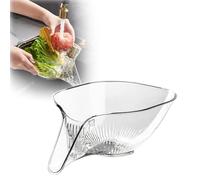 YODAOLI Multi Functional Drain Basket, Drainage Basket Funnel, Multifunctional Kitchen Drain Basket, Kitchen Sink Drain Basket, Vegetable and Fruit Drain Basket (1*Transparent)
