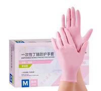 YODAOLI Multi-Purpose Thick Nitrile Gloves, for Mechanics, Gardener,Chefs (Pink,L)
