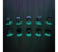 YODAR Lot de 10 petites étagères flottantes en acrylique transparent pour figurines Funko Pop, mini étagère murale à suspendre pour le rangement et la décoration, organiseur de rebord adhésif