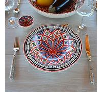 YODECO Assiette Tebsi Bakir rouge - D 23 cm