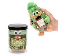 Yodeling Cornichon en peluche - Jouet amusant en concombre chantant pour adultes et amis - Cadeau hilarant éléphant blanc