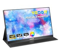 Yodoit Écran Portable 15,6" 144 Hz, 1920 × 1080 FHD Moniteur IPS 100% SRGB Display HDMI USB Type C avec Haut-parleurs Intégrés pour PC/Ordinateur Portable/MacBook/Xbox/PS4 5/TV