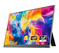 Yodoit Écran Portable 15.6", 1920 × 1080 FHD Moniteur avec Béquille IPS 100% SRGB Display HDMI USB Type C avec Haut-parleurs Intégrés pour PC/MacBook/Xbox/PS4 5/TV