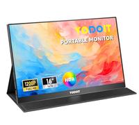 Yodoit Écran Portable 16", 1920 × 1200 FHD Moniteur Portable IPS 100% SRGB Display HDMI USB Type C Ecran avec Haut-parleurs Intégrés pour PC/Ordinateur Portable/MacBook/Xbox/PS4 5/TV