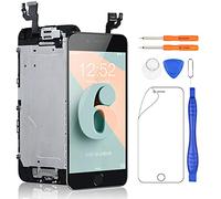 Yodoit Écran pour iPhone 6 LCD Vitre Tactile Complet Remplacement Assemblé avec Caméra Frontale, Bouton Home, Haut Parleur Interne + Outil de Réparation (4,7 Pouces Noir)
