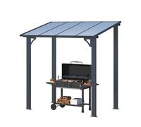 YODOLLA 2.4x1.5m Pergola Aluminium&Acier Jardin Exterieur,Pergola Adossée