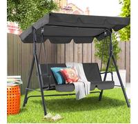 YODOLLA Balancelle de Jardin 3 Places avec Auvant Réglable - 172 x 112 x 150 CM -Métal - Gris
