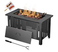 YODOLLA Brasero Extérieur 3 en 1 - Barbecue avec Grille Table à Feu Brasero Métal Table de Jardin (108 x 58 x 63 cm) - Multifonctionnel pour Terrasse, Jardin, Extérieur