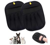 Yoedge 2 pcs Pet Hair Remover Gloves pour Chiens & Chats-Gants de Soins Double Face,Gants d'épilation,Gants d'épilation réutilisables antistatiques,Démoussage