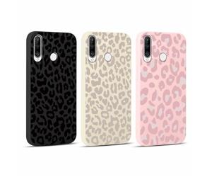 Yoedge 3 Pièces Coque pour Huawei P30 Lite / P30 Lite New Edition 6,15", Ultra Souple Silicone TPU avec Aesthetic Motif Léopard Design Étui pour Femmes, Antichoc Anti-Rayures Bumper Protection Housse