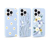 Yoedge 3 Pièces Coque pour Xiaomi 11T (5G) /Xiaomi 11T Pro 6,67", Souple Silicone TPU Ultra Mince Housse Étui avec Motif, Antichoc Protection Slim Case Cover Housse, Marguerite