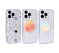 Yoedge 3 Pièces Transparent Coque pour Samsung Galaxy A40 5,9", Souple Silicone TPU Ultra Mince Housse Étui avec Motif, Antichoc Protection Slim Case Cover pour Samsung A40, PlanèTe
