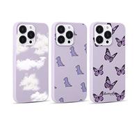 Yoedge 3 Unidades Funda Para Samsung Galaxy S9 5,8", Carcasa de Silicona Suave TPU Cover Con Dibujos Aesthetic, Mate Ultra Thin Cubierta Movil Antigolpes Protector Case Para Samsung S9, Mariposa