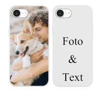 Yoedge Blanc Coque Personnalisée pour iPhone 16e 6,1", Personnalisable Housse Étuis avec Photo Image Texte Etui, Mince TPU Silicone Antichoc Protection Custom Cover pour iPhone 16e Case