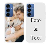 Yoedge Blanc Coque Personnalisée pour Samsung Galaxy S25 Plus/S25+ 5G 6,8", Personnalisable Housse Étuis avec Photo Image Texte Etui, TPU Antichoc Protection Custom Cover pour Samsung S25+ 5G Case