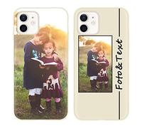 Yoedge Coque Personnalisée pour Apple iPhone 12/ iPhone 12 Pro 6,1", Personnalisable Housse Étuis avec Photo Image Texte Etui,Mince Silicone Antichoc Protection Custom Cover pour iPhone12, Blanc CrèMe