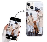 Yoedge Coque Personnalisée pour Apple iPhone 14 Plus Case 6,7" Personnalisable Housse avec Votre Propre Photo Image Texte Nom Étuis Souple TPU Personnaliser Custom Bianco Cover pour iPhone 14 Plus