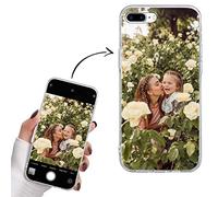 Yoedge Coque Personnalisée pour Apple iPhone 7 Plus / 8 Plus Case 5,5" Personnalisable Housse avec Votre Propre Photo Image Texte Nom Étuis Souple TPU Personnaliser Custom Trasparente Cover