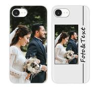 Yoedge Coque Personnalisée pour iPhone 16e 6,1", Personnalisable Housse Étuis avec Photo Image Texte Etui, Ultra Mince TPU Silicone Antichoc Protection Cover pour iPhone 16e, Blanc