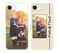 Yoedge Coque Personnalisée pour iPhone 16e 6,1", Personnalisable Housse Étuis avec Photo Image Texte Etui, Ultra Mince TPU Silicone Antichoc Protection Cover pour iPhone 16e, Blanc CrèMe