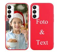 Yoedge Coque Personnalisée pour iPhone 16e 6,1", Personnalisable Housse Étuis avec Photo Image Texte Etui, Ultra Mince TPU Silicone Antichoc Protection Cover pour iPhone 16e, Rouge