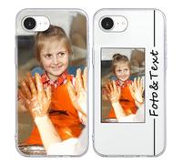 Yoedge Coque Personnalisée pour iPhone 16e 6,1", Personnalisable Housse Étuis avec Photo Image Texte Etui, Ultra Mince TPU Silicone Antichoc Protection Cover pour iPhone 16e, Transparent