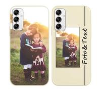 Yoedge Coque Personnalisée pour Samsung Galaxy A14 4G/5G 6,8", Personnalisable Housse Étuis avec Photo Image Texte Etui, Ultra Mince Silicone Antichoc Protection Cover pour Samsung A14, Blanc CrèMe