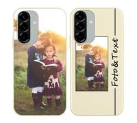 Yoedge Coque Personnalisée pour Samsung Galaxy A17 4G/5G 6,7", Personnalisable Housse Étuis avec Photo Image Texte Etui, TPU Silicone Antichoc Protection Cover pour Samsung Galaxy A17, Blanc CrèMe