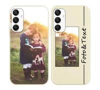 Yoedge Coque Personnalisée pour Samsung Galaxy A25 5G 6,5", Personnalisable Housse Étuis avec Photo Image Texte Etui, Ultra Mince Silicone Antichoc Protection Cover pour Samsung A25 5G, Blanc CrèMe