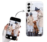 Yoedge Coque Personnalisée pour Samsung Galaxy S21 FE 5G Case 6,4" Personnalisable Housse avec Votre Propre Photo Image Texte Nom Étuis Souple TPU Personnaliser Custom Bianco Cover