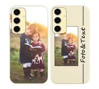 Yoedge Coque Personnalisée pour Samsung Galaxy S25 FE 5G 6,7", Personnalisable Housse Étuis avec Photo Image Texte Etui, TPU Silicone Protection Cover pour Samsung Galaxy S25 FE 5G, Blanc CrèMe