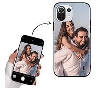 Yoedge Coque Personnalisée pour Xiaomi Mi 11 Lite / 11 Lite 5G NE Case 6,55" Personnalisable Housse avec Votre Propre Photo Image Texte Nom Étuis Souple TPU Personnaliser Custom Nero Cover