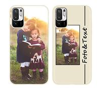 Yoedge Coque Personnalisée pour Xiaomi Redmi Note 10 5G/Note 10T 5G/Xiaomi Poco M3 Pro 6,5", Personnalisable Housse Étuis avec Photo Image Texte Etui, Silicone Antichoc Custom Cover, Blanc CrèMe