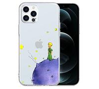 Yoedge Coque pour Apple iPhone 14 Transparente Antichoc Etui en Silicone avec Motif Mignon Dessin Ultra Fine Housse de Protection Case Cover pour iPhone 14 6,1", Le Petit Prince 2