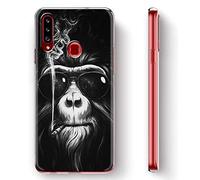 Yoedge Coque pour Google Pixel 4a Transparente avec Motif Etui en Silicone Gel TPU 3D Kawaii Dessin Housse de Protection Souple Antichoc Cover Case pour Google Pixel 4a 5,81", Orang-Outan