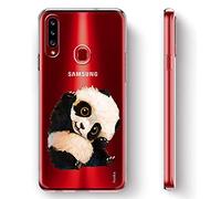 Yoedge Coque pour Google Pixel 4a Transparente avec Motif Etui en Silicone Gel TPU 3D Kawaii Dessin Housse de Protection Souple Antichoc Cover Case pour Google Pixel 4a 5,81", Panda