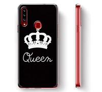 Yoedge Coque pour Google Pixel 4a Transparente Etui en Silicone Ultra Fine Gel TPU avec Motif King Queen Kawaii Souple Antichoc Housse de Protection Case Cover pour Google Pixel 4a, Noir-Blanc