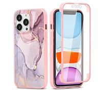 Yoedge Coque pour iPhone X Etui avec Protecteur D'écran Intégré 5,8", 360 Degrés Full Body Protection Housse Transparente Antichoc Silicone Intégrale Rubuste Bumper Case pour iPhone X, Marbre 1