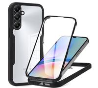 Yoedge Coque pour Samsung Galaxy A05s 6,7,360° Transparente étui Full Body Double Antichoc Housse avec Protecteur D'écran Intégré Case,Antirayures Robuste Etui Bumper Case, Noir