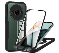 Yoedge Coque pour Xiaomi Redmi A3 / Redmi A3X 6,71,360° Transparente étui Full Body Double Antichoc Housse avec Protecteur D'écran Intégré Case,Antirayures Robuste Etui Bumper Case, Noir