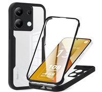 Yoedge Coque pour Xiaomi Redmi Note 13 5G 6,67,360° Transparente étui Full Body Double Antichoc Housse avec Protecteur D'écran Intégré Case,Antirayures Robuste Etui Bumper Case, Noir