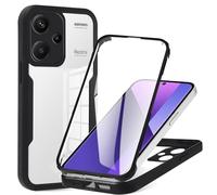 Yoedge Coque pour Xiaomi Redmi Note 13 Pro+ 5G 6,67,360° Transparente étui Full Body Double Antichoc Housse avec Protecteur D'écran Intégré Case,Antirayures Robuste Etui Bumper Case, Noir
