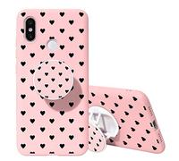 Yoedge Coque pour Xiaomi Redmi Note 8T avec Support de Bague, Etui en Silicone avec Motif 3D Dessin TPU Antichoc Souple Housse de Protection Case Cover Coques pour Xiaomi Redmi Note8T, Rose Amour